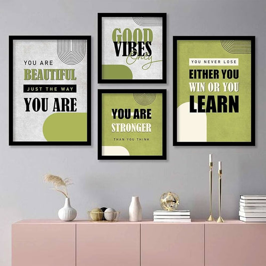 Set of 4 Framed Motivational Posters